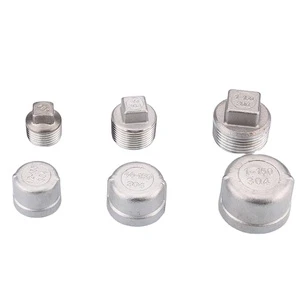 201/304/316L Stainless Steel Plug Female/Male Thread 4 Inch DN100 Pipe Plugs Head Stuffing Cover Screw Joint high quality