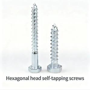 DIN571 M8*200 mm Galvanized Wood Screws, Self-tapping Drywall Screws, with Aluminum Screws