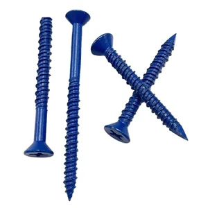 Blue Hex Head Concrete Anchor Screws 1/4 3/16 Inch Black Oxide Tapcon Nylon Nickel Aluminium Oval Style