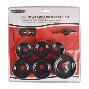 Xinsentuo Custom Downlight Plasterboard Hole Saw Set Electric Drill Wood Plastic PVC Tool Manufacturer's Center Drills Home Use