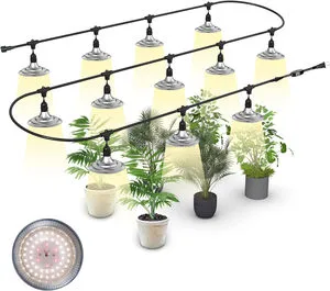 Waterproof IP65 LED Hydroponic Spotlight One String Grow Light Full Spectrum for Greenhouse Vegetable Plant Lighting
