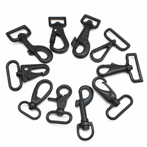 Custom Zinc Alloy Swivel Snap Hook, Matte Black Metal Dog Clip for Bags, Durable Handbag Hardware Accessory