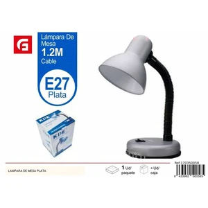 Silver table lamp E27 1.2 m - Interior lighting
