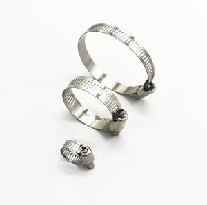 High Quality Stainless Steel SS304 American Type Heavy Duty Worm Drive Clamps for Hose Pipe