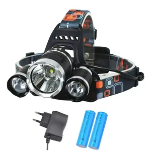 3 LED Headlamp Rechargeable 4 Modes Waterproof Headlight 1000 Lumens Head Torch Outdoor Riding Head Light