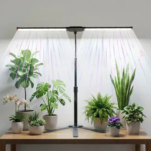 LED Plant Grow Light Dual-tube Full-spectrum White Light Floor-standing Ground-insertion Dual-use High-brightness