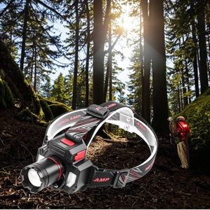 30W White Yellow Blue LED Rechargeable Headlamp 3600mAh Type-C Power Bank With 800m Long Range Fishing Sensor