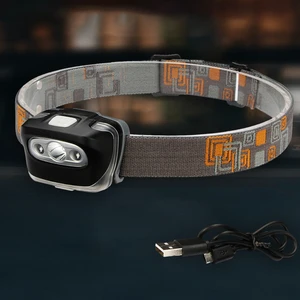 New USB Charging LED High-intensity Headlamp for Head-worn Use, Lightweight Suitable for Running Outdoor Camping Hiking Fishing