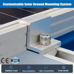 Solar Panel Mid Mounting Clamp Solar Mounting End Clamp For Steel Rail