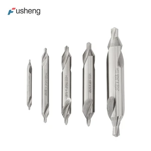 FUSHENG Hrc65 Tungsten Carbide CNC High Speed Center Drill Bit Model Center Drill-1 10mm Length for Metal Drilling Use
