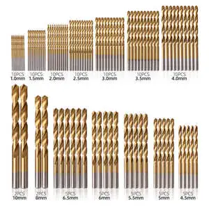 Hot Sale Multifunctional Stainless Steel Iron Plate Drilling High Speed Steel Twist Drill Bit Set
