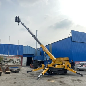 China Diesel Engine Drive Electric Spider Cranes Hydraulic Mobile 5 Ton Lift Fly Jib Telescopic Small Price Mini Spider Crane