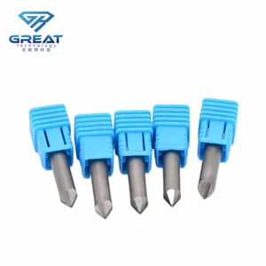 Tungsten Carbide CNC Router Bits PCD Marble Diamond Granite Drill Milling Cutter Engraving Tools Altin Coating