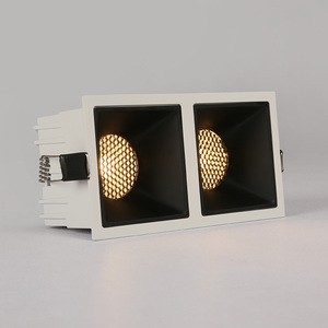 Aisilan Australian Standard Modern Black Twin Reflector Concealed Recessed Mini Dali Dimmable Led Spot Square Downlight