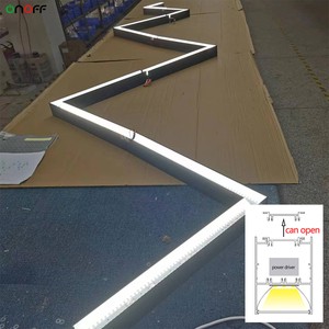Zigzag Shape Customized Size LED Linear Pendant Light Suspension Interior Ceiling Light for Restaurant, Store
