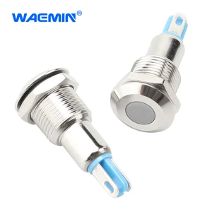 10mm Waterproof LED Indicator Signal Lamp White LED Pilot Lamps Durable Metal Signal Indicator Lights