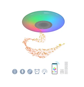 Modern Nordic Surface Mounting Rgb Colorful Smart Home Music Ceiling Led Lights for Living Room Bedroom