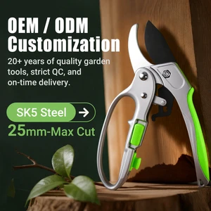 One99 SK5 Garden Ratchet Pruning Shears Heavy Duty Aluminum Alloy Secateurs Sharp Gardening Scissors for Grape Fruit Tree