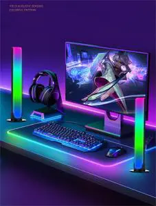 RGB Modern Creative LED Sound Pickup Lights Remote Control Synchronized Rhythm Dimmable Internet-Famous Colorful Music