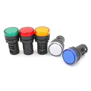 AD16-22DS Plastic LED Indicator Lamp Pilot Signal Light with 22mm Mounting Hole Diameter IP44 12V-380V
