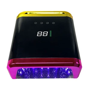 72w Uv Led Gel Nail Lamp Dryer Large Battery Capacity Rechargeable Manicure Art Curing Gel Polish Lamp Strong Gel Nail Lamp Kit