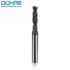 DOHRE Tungsten Solid Carbide CNC 2 Flute 60HRC Hard Metal Drill Bit Price for Deep Hole Drilling
