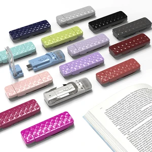 Anti-Glare Eye Care USB Rechargeable Mini LED Book Reading Light Portable Bookmark Adjustable Brightness Foldable Home Bedroom