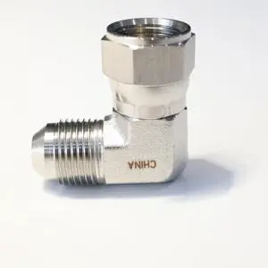 Stainless Steel Equal Union Reducer Hydraulic Adapter Male Flare Female JIC 37 Degree Flared Tube Swivel Crimp Fitting 90 Degree
