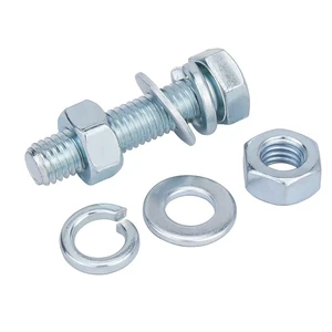 Class 6 Zinc Plated Galvanized Steel and Iron Hex Head Bolts M10 M12 M16 M20 with Nuts