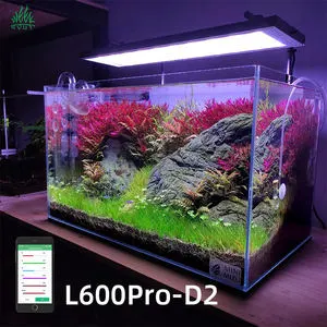 WEEKAQUA L600Pro-D2 Aquarium Led Application Control Simulation Sunrise and Sunset Aquatic Plants 65W Freshwater Aquarium Lam
