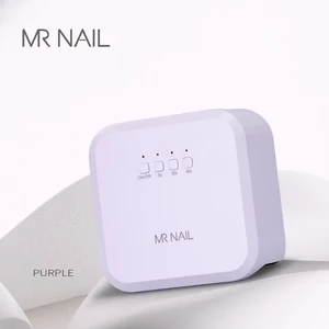 MR NAIL Quick-Drying UV Small square LampBubble Purple LED Phototherapy Nail Art Tool Mini Plug-In Manicure Lamp