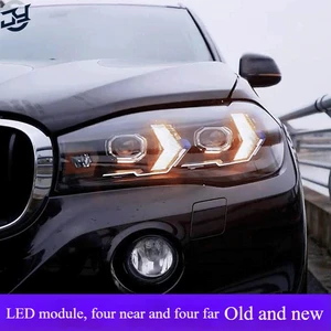 JY Professional 12V New LED Headlamp for X5 G05 (19-22) Advanced Laser Look DRL Matrix Retrofit Plug Play 6000 Lumens Automotive