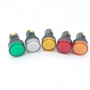 Low Voltage 22mm Plastic Power Indicator LED Signal Light IP54 Rated Multi-color Options Customizable Durable