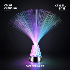 RGB Color Changing PMMA Base IP66 Rated 13-Inch LED Fiber Optic Lamp for Wedding Christmas Party Decor