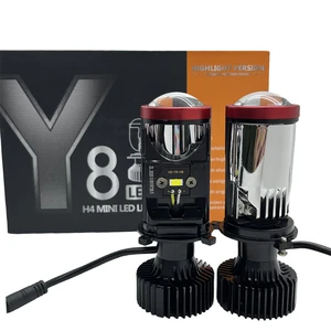 Y8 Lens Led Headlight H4 Other Auto Accessories Fish Eye Lens 80W Car Lighting System