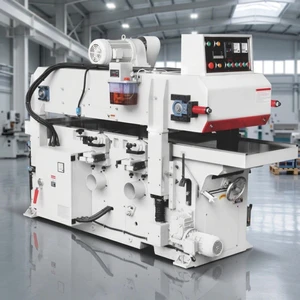 Automatic Double Sided Wood Planer Motor High Productivity One Pass Finishing Equipment For Solid Wood Furniture Panel Mass
