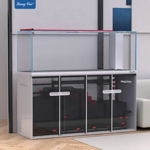 500-Gallon Home Aquarium For Live Fish Low-Iron Glass Freshwater Tank With Arowana Filter & Accessories