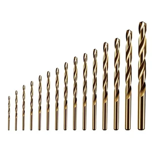 M35 Cobalt Twist Drills (5% Co) - Full Ground, Yellow Oxide & Titanium Coated - 1mm-20mm for Stainless Steel/Alloy