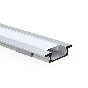 Perfil De Aluminio Para Tiras Led, 22.3*5.6 Mm Aluminum Track Rail Channel Flat Strip Light Profile/