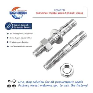 Stainless Steel Wedge Anchor Manufacturer for Concrete Masonry Inch Measurement Expansion Anchorss Bolt