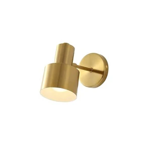 Interior New Contemporary Brass Color Wall Sconce Lamp for Bathroom Hotel Room Decor