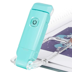 Modern USB Mini Eye Protection Blue Foldable Clip on Portable Lights Minimalist Eye Protection Reading Book Lights for Reading