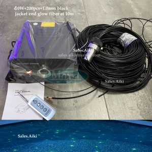 Swimming Pool Fiber Optic Light Swimming Pond Decor Lamp with Twinkle Star 40W Engine 1.0mm Fiber PMMA Plastic with Black Jacket