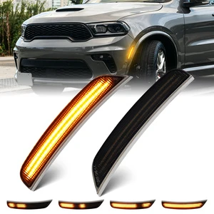 New Plug Play White or Yellow LED SideMarker Lights for dodge Durango 2021-2025 Front Fender Dynamic Side Marker Indicator Lamps