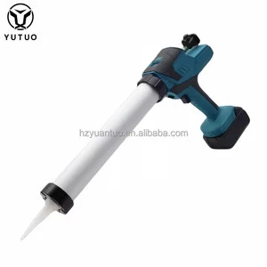 YUTUO Wholesale Custom logo 18V 21v Electric Battery Cordless Electric Power Glue Gun Caulking Gun with Accessories Set