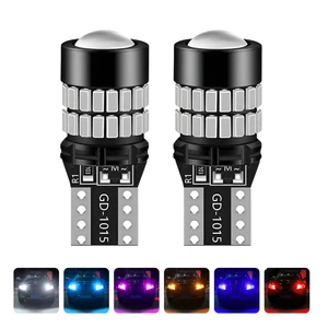 Car Modification T10 Canbus LED Bulb Super Bright Lens Auto Interior Reading Light Parking Side Marker Lamp Amber Red Blue Green