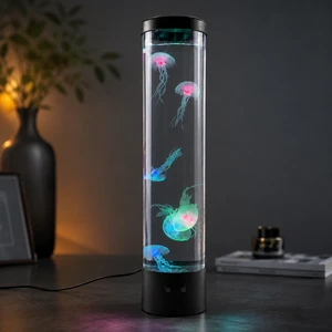 Wholesale 19 Inch USB LED Jellyfish Lamp Color Changing Simulated Aquarium Night Light Home Decor Plug-in Switch DIY