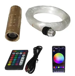 Flashlight Fiber Optic Light RF and APP Control Fiber Optic Star Light for Car Starry Sky and Home Cinema Star Ceiling Panel