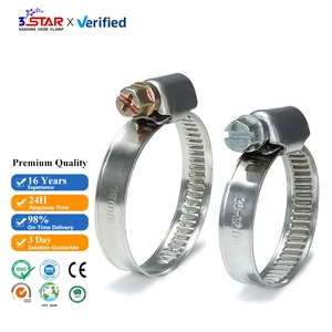 W2 German Type Most Effective Seal Stainless Steel Pipe Clamps High Torque Robust Heavy Duty Hose Clamp