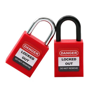 Lockey Good Quality Steel Short Shackle Safety Padlock-Red ,Loto 25mm Padlock Pad Lock
